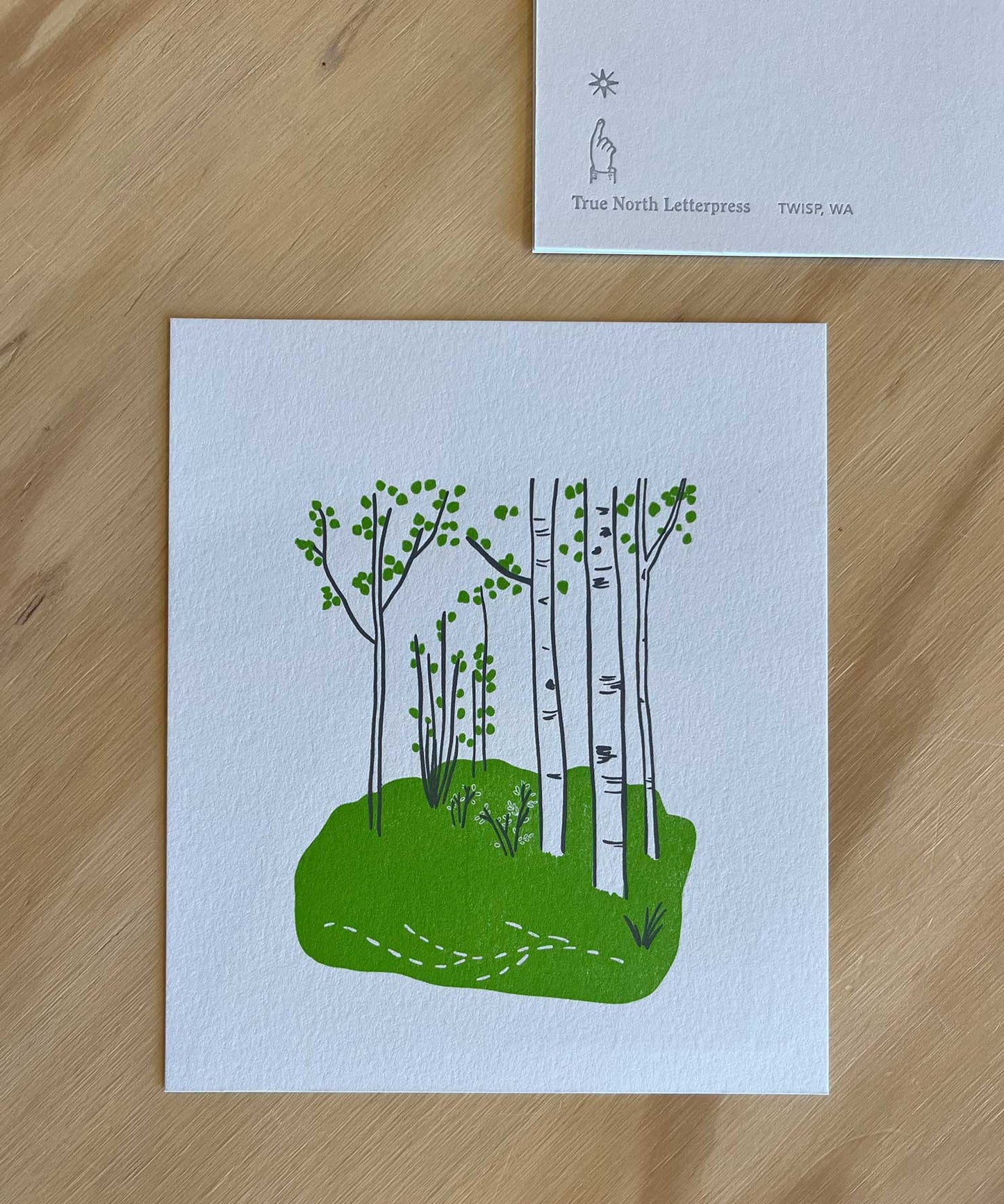 Aspen Tree Letterpress Art Print