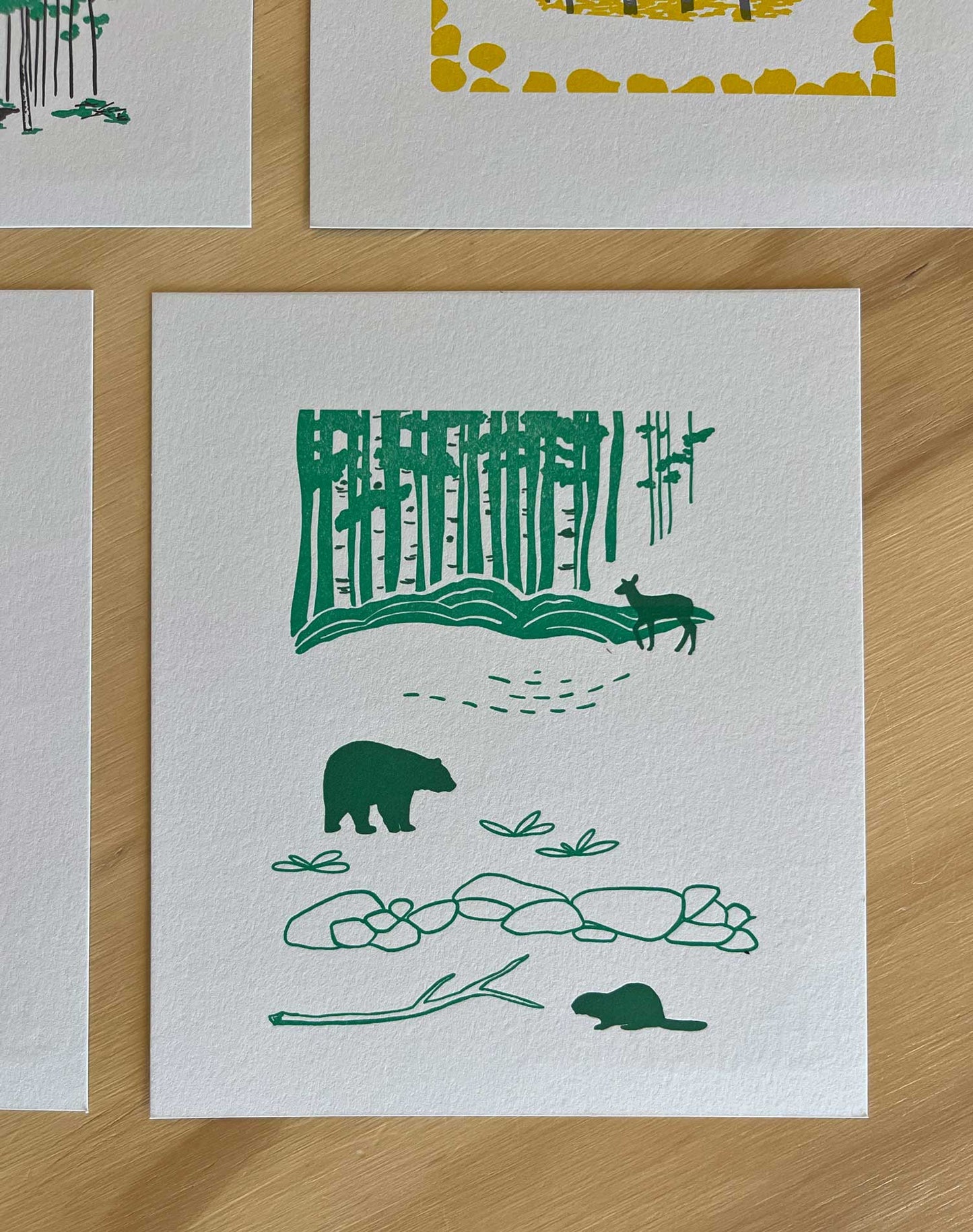 Aspen Tree Letterpress Art Print