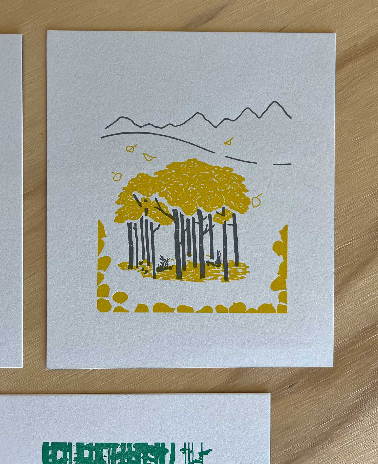 Aspen Tree Letterpress Art Print