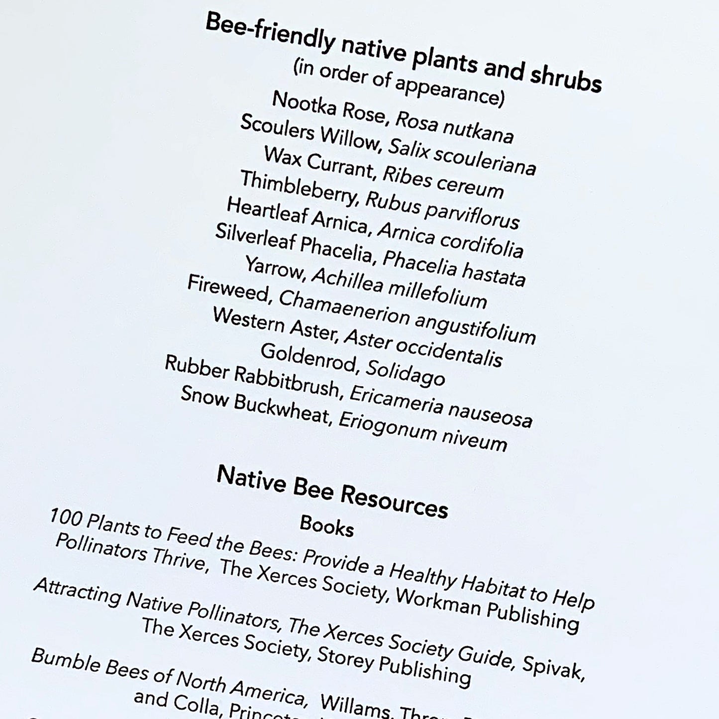 2026 Native Bees Letterpress Calendar