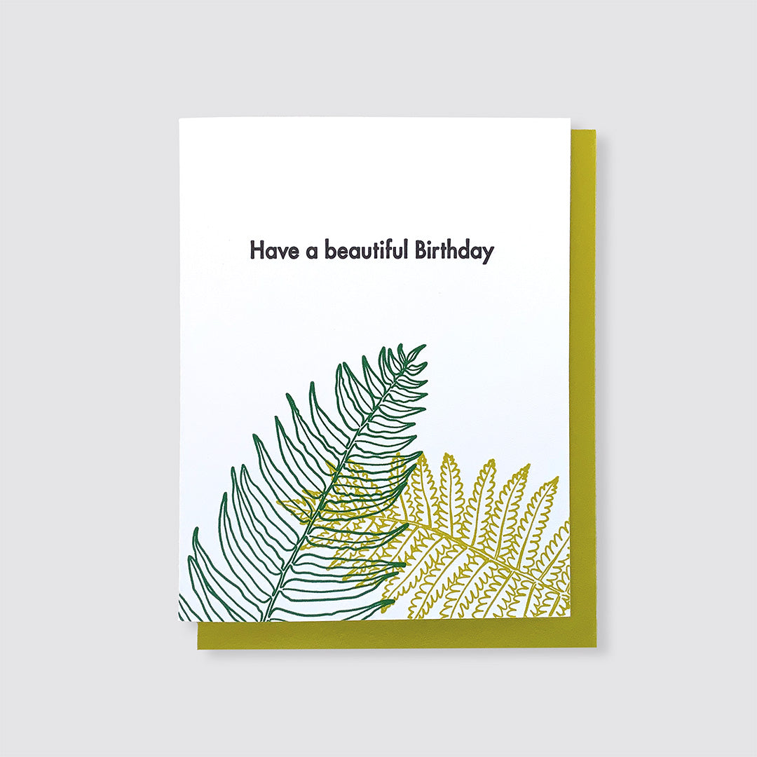 Beautiful Birthday Letterpress Card