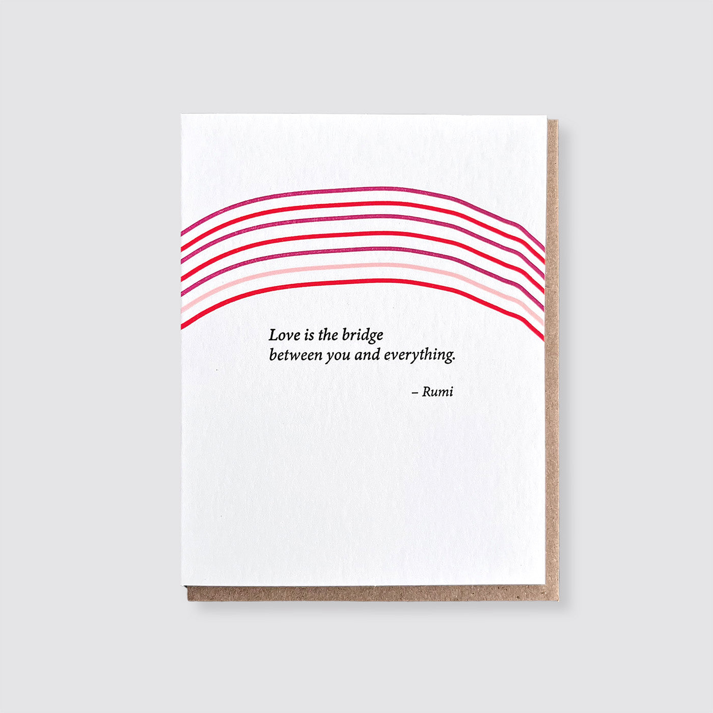 'Love is the Bridge' Letterpress Card