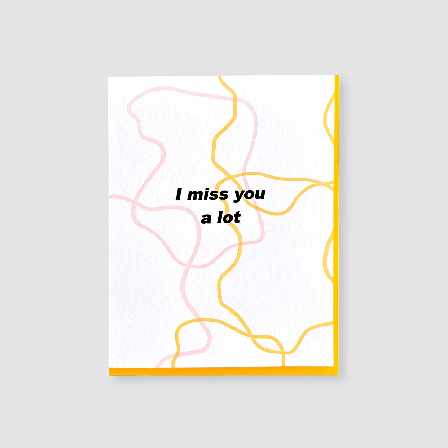 I Miss You A Lot Letterpress Card