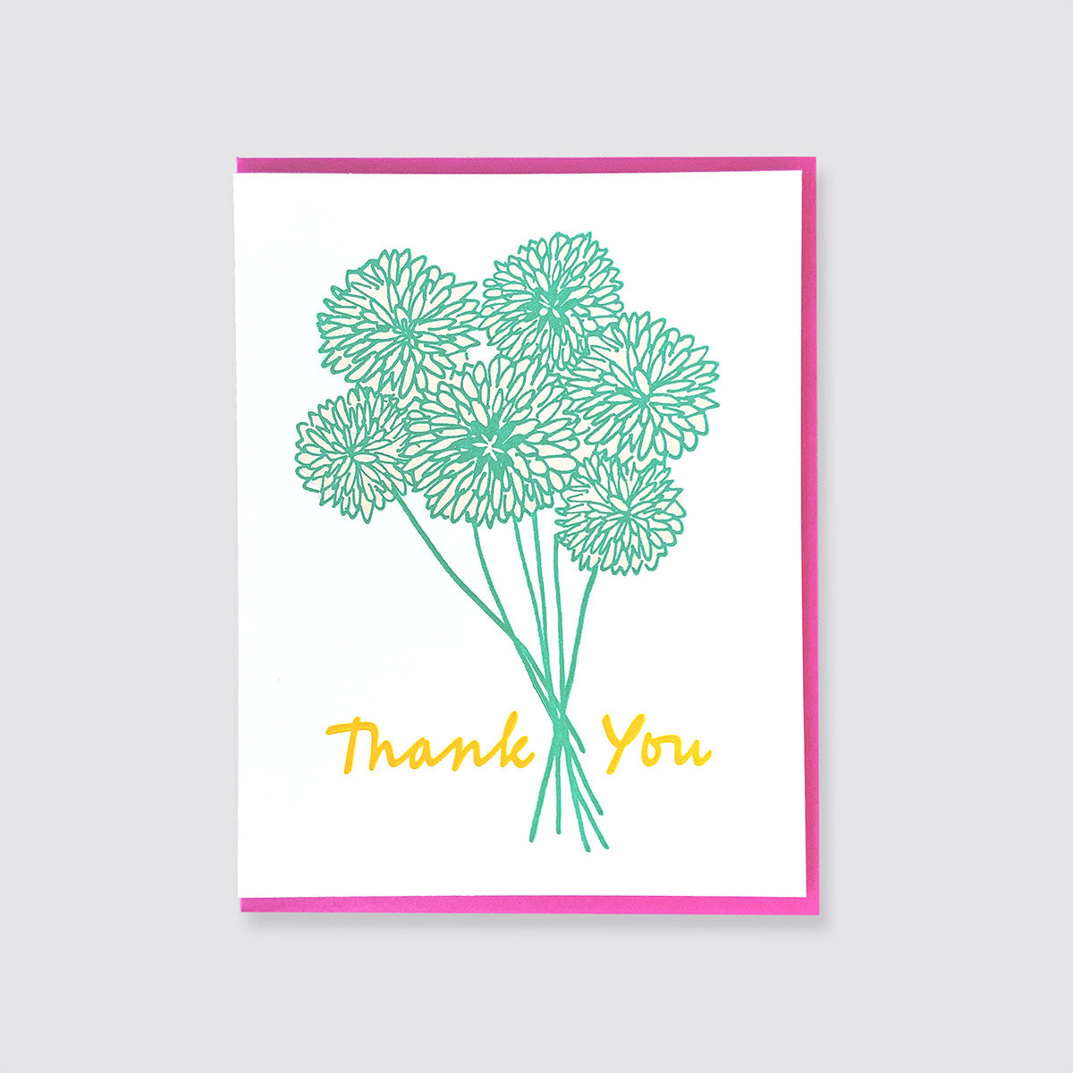 Thank You Bouquet Letterpress Card