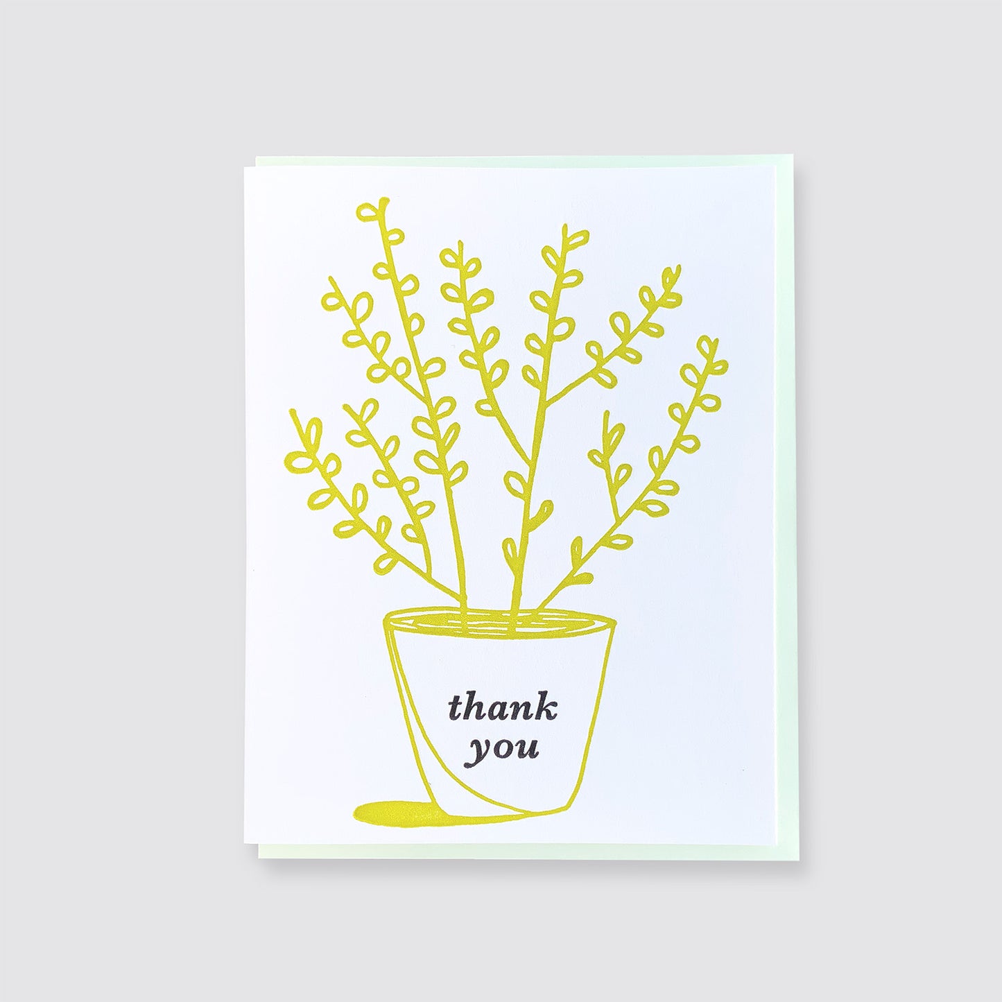 Thank You Houseplant Letterpress Card