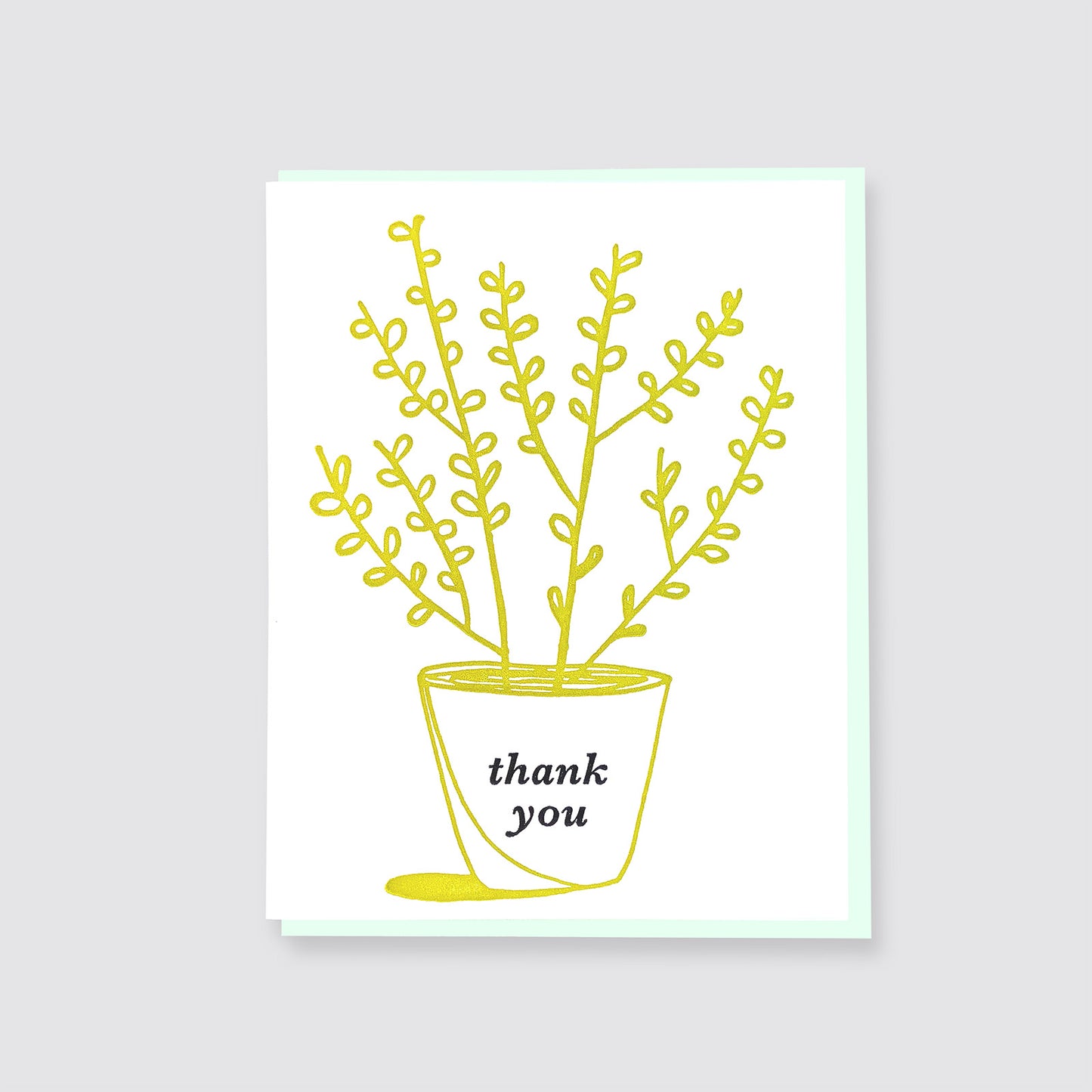 Thank You Houseplant Letterpress Card