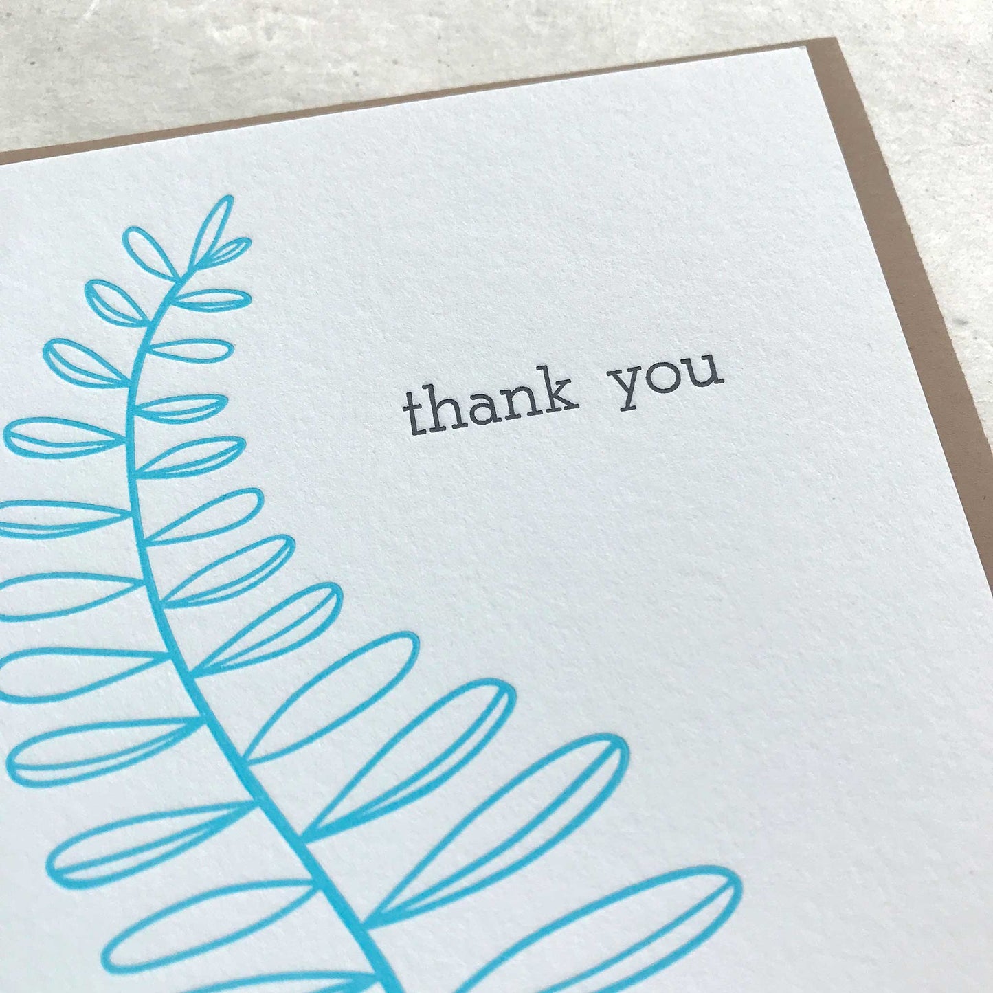 Thank You - Curvy Cyan Branch