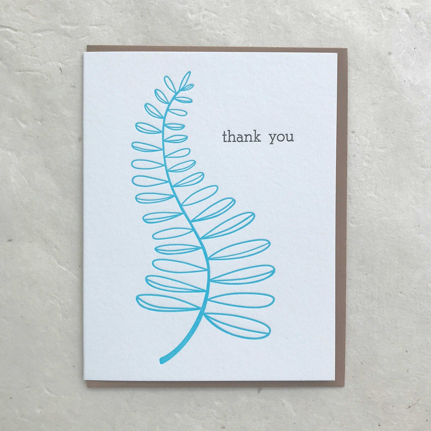 Thank You - Curvy Cyan Branch