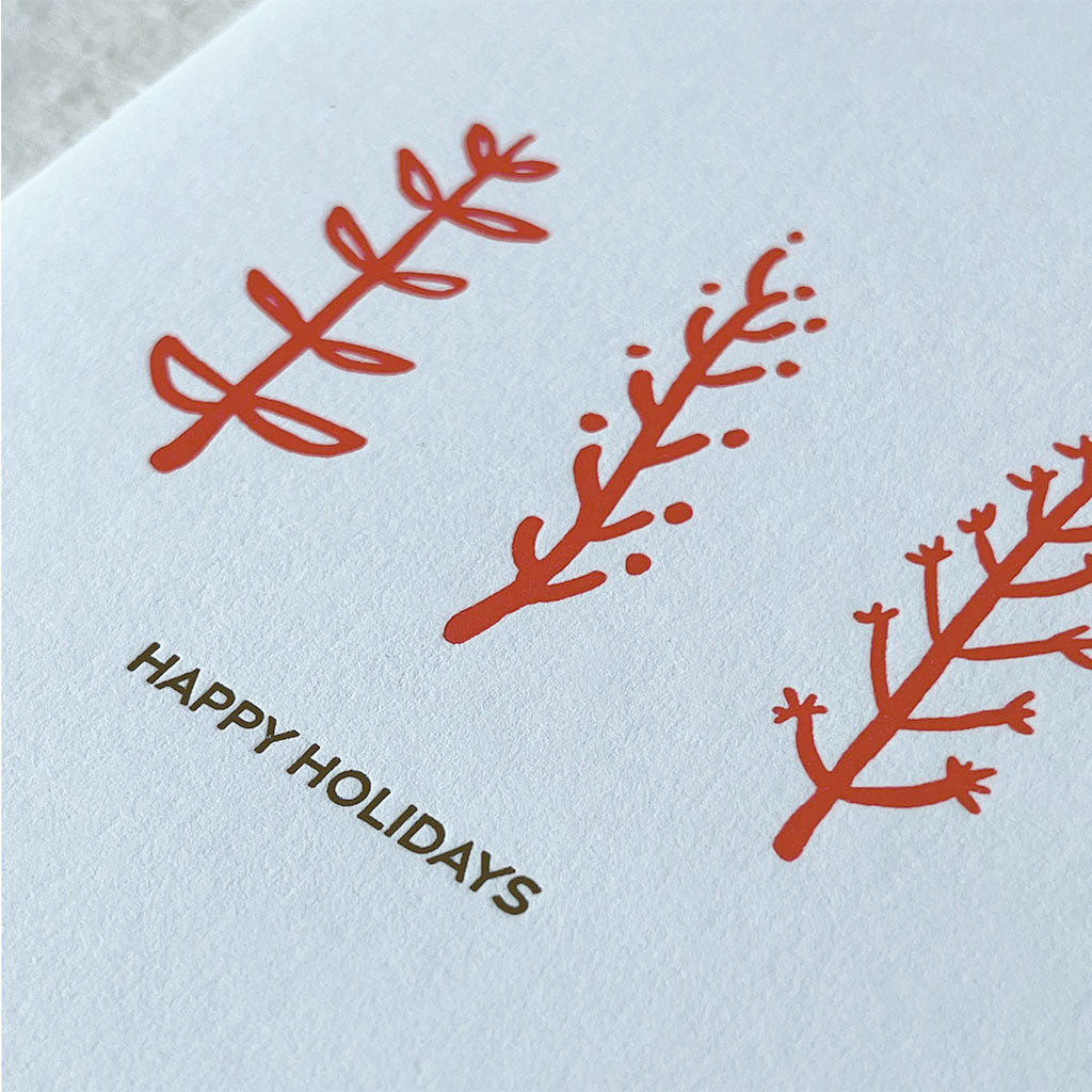 Red Botanicals Holiday Card Boxed Set