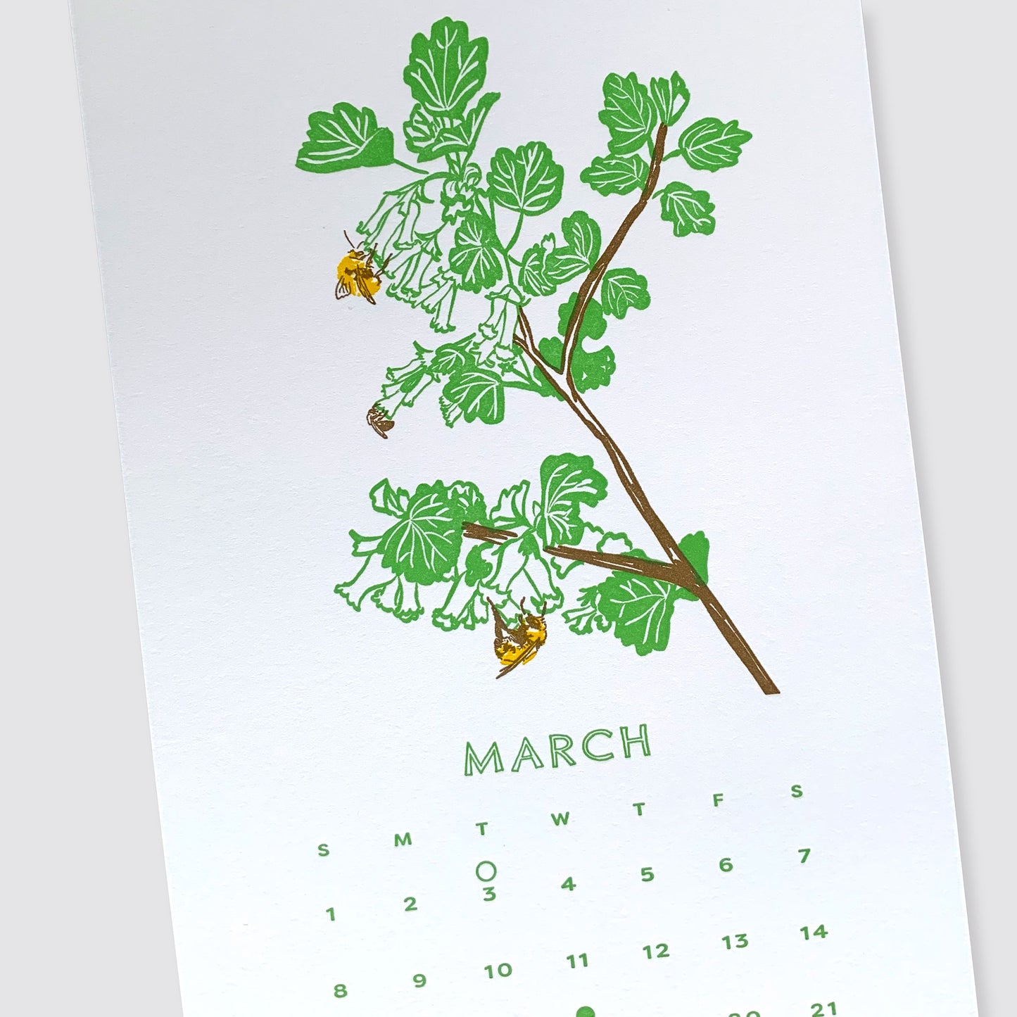 2026 Native Bees Letterpress Calendar