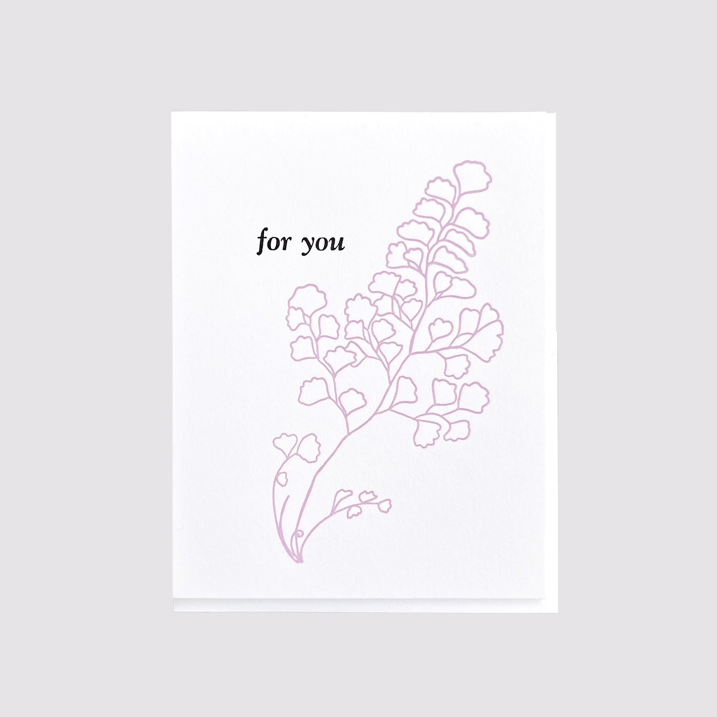 For You Letterpress Card