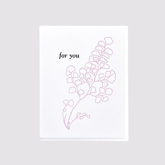 For You Letterpress Card