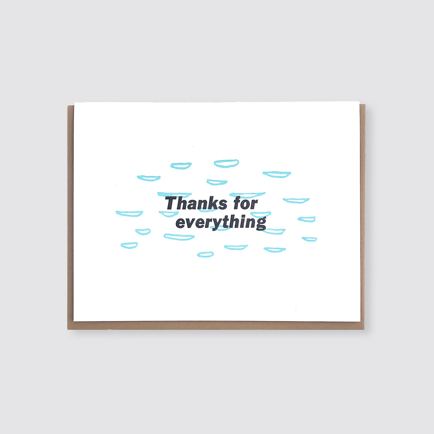 Thanks for Everything Letterpress Card