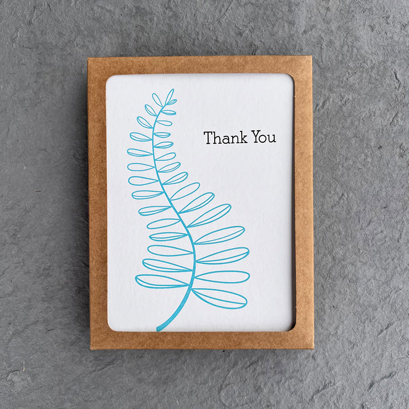 Botanical Thank You Letterpress Card Set