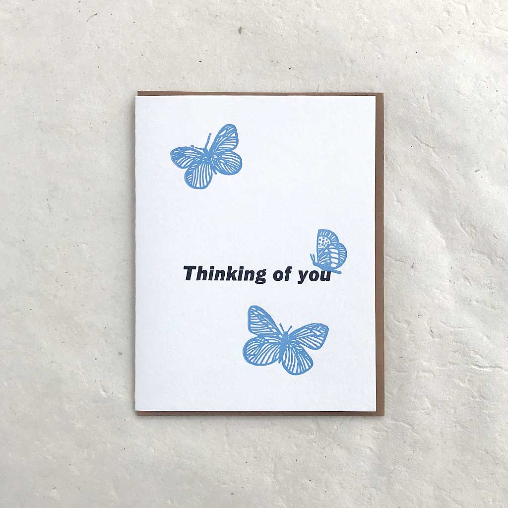 Thinking of You - Blue Butterflies